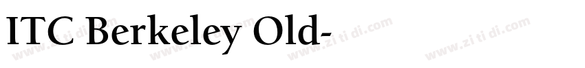 ITC Berkeley Old字体转换